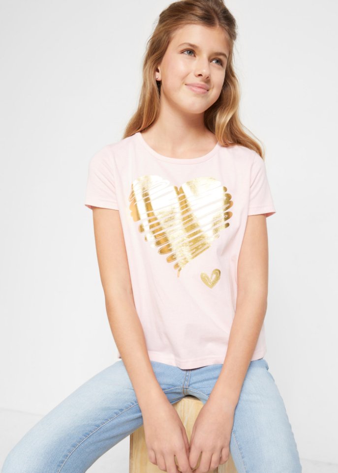 Mädchen T-Shirt (2er Pack) mit Bio-Baumwolle