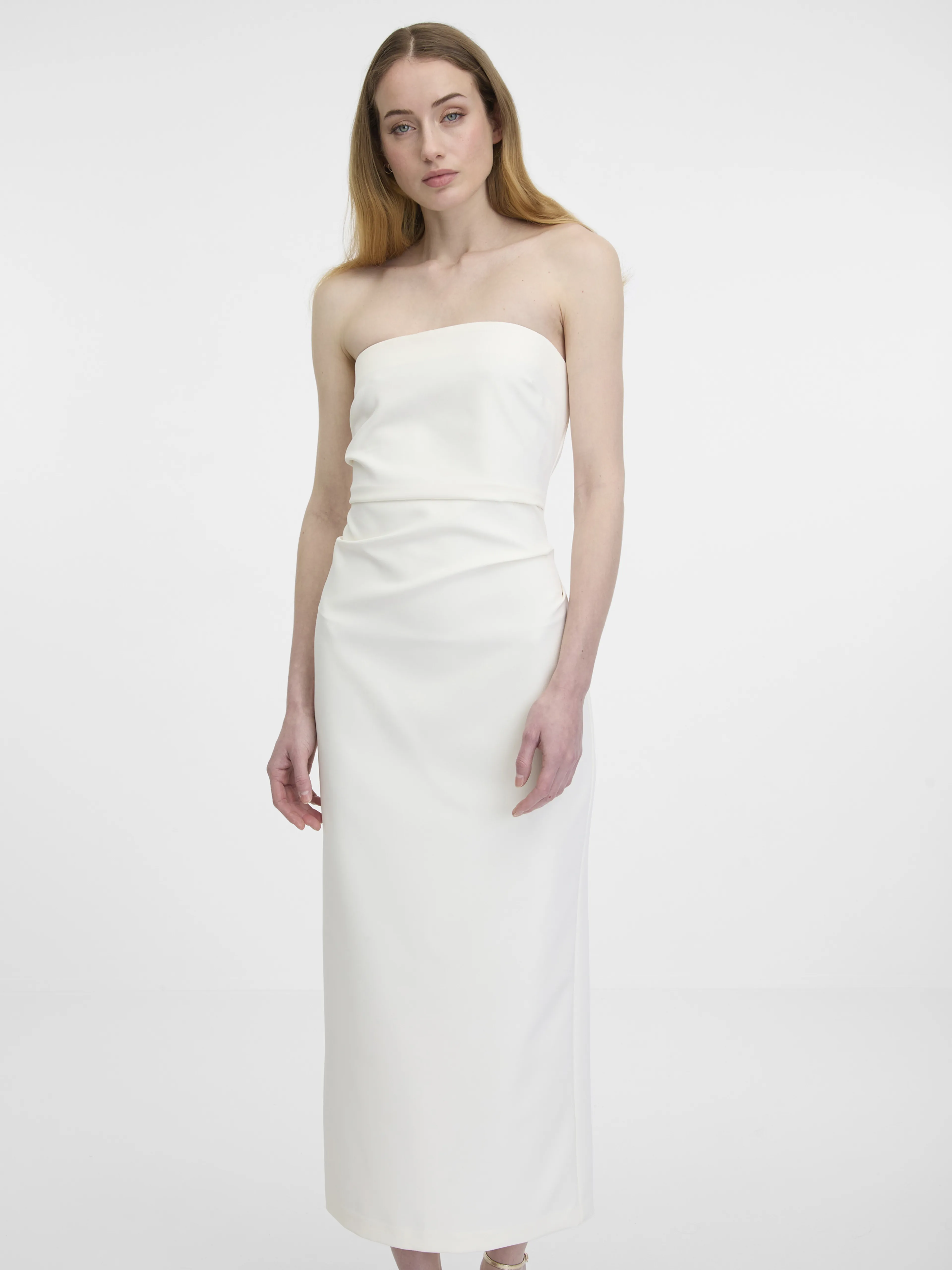 Cremefarbenes Damen-Midikleid ORSAY