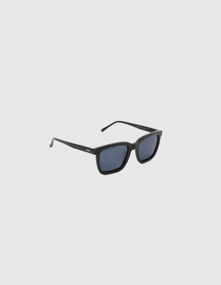 Lunettes solaires noires style rectangle Homme