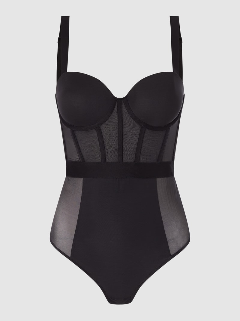 Body aus Mesh in schwarz