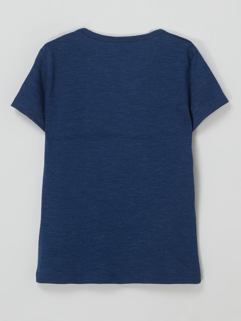T-Shirt mit Glitter-Effekt in dunkelblau