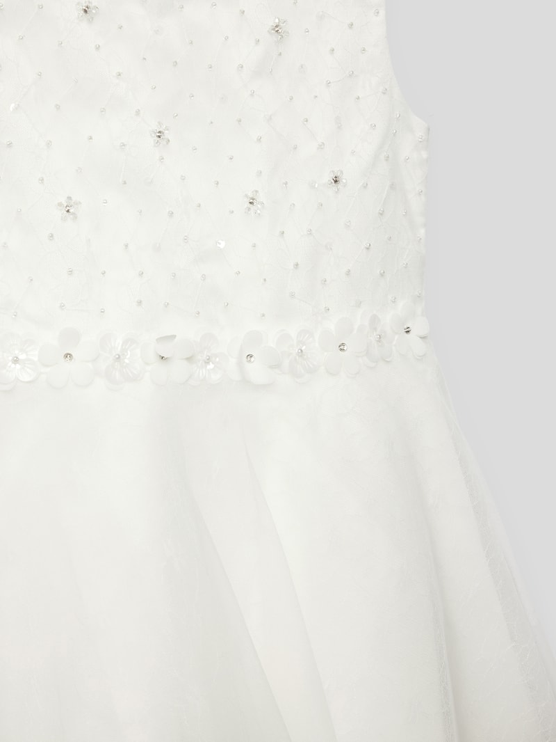 Kommunionskleid mit Perlenbesatz in offwhite
