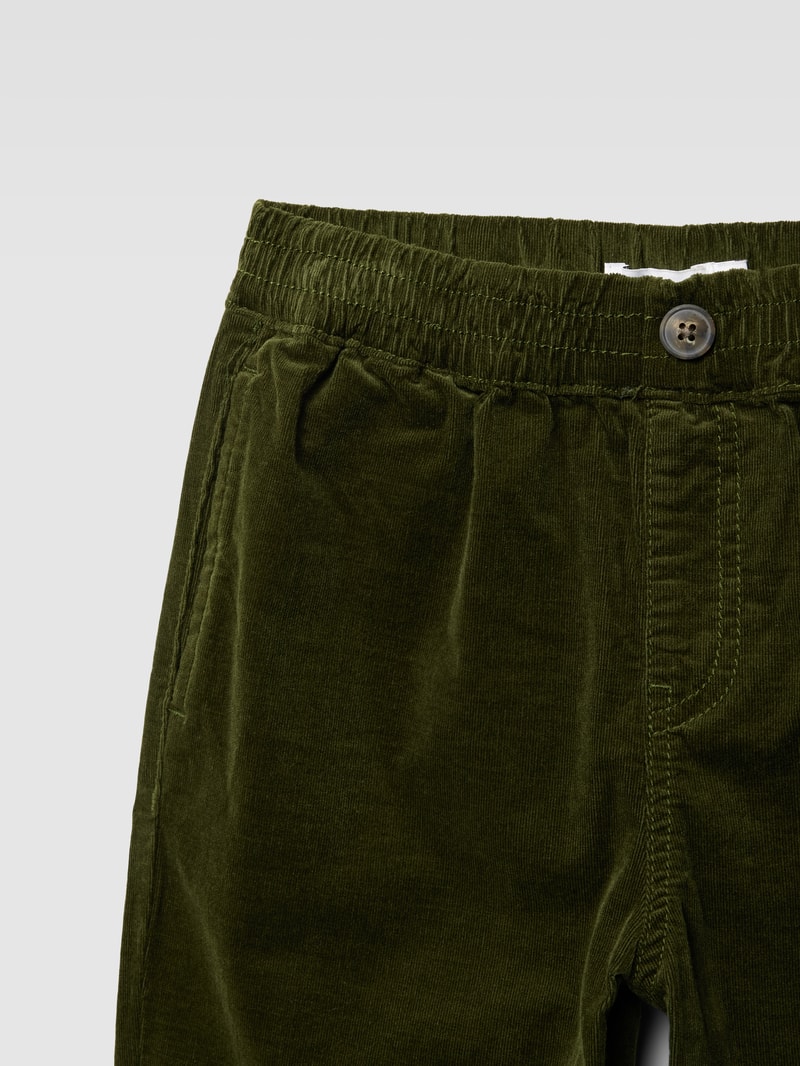 Stoffhose aus Feincord mit elastischem Bund Modell 'BEN' in khaki