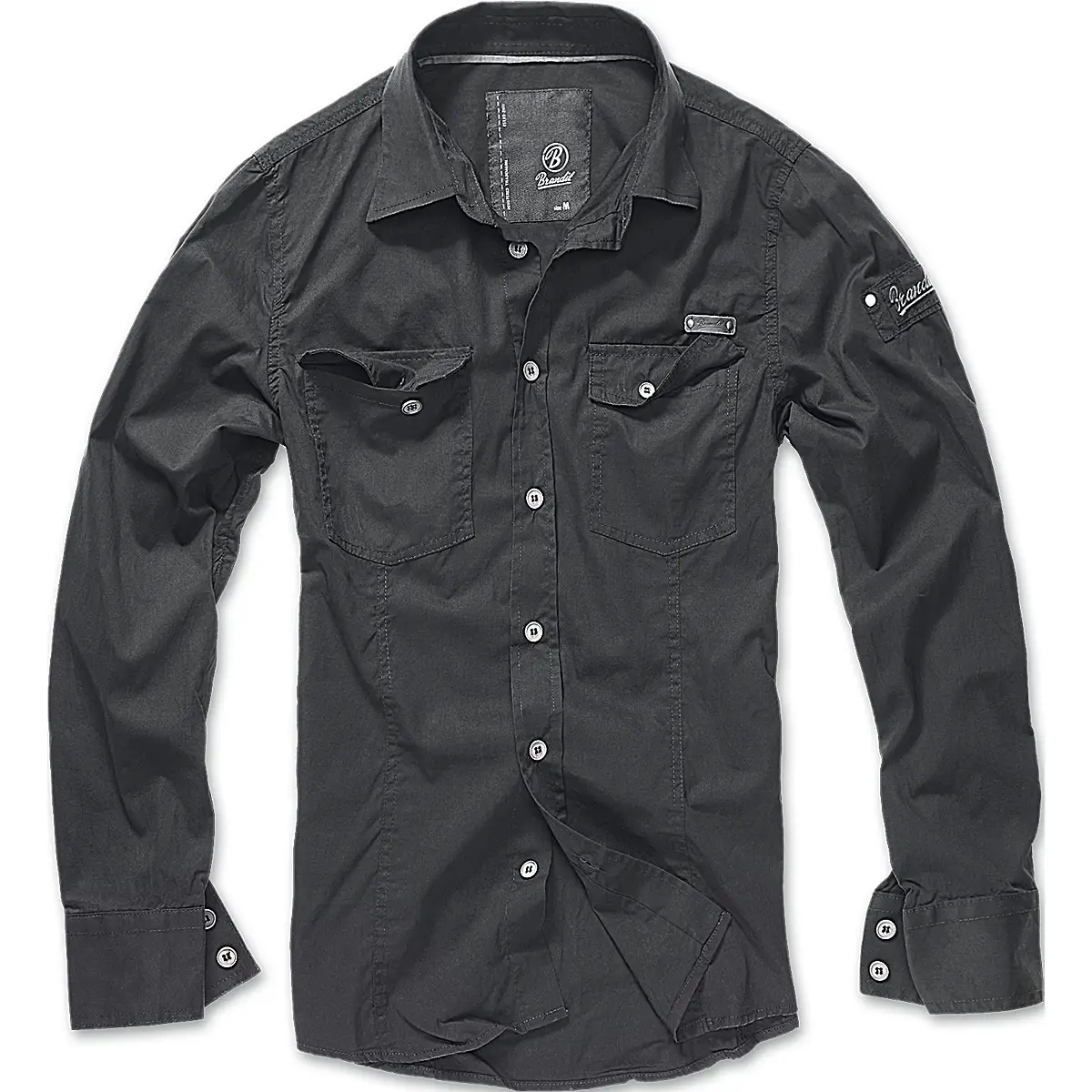 Brandit Slim Fit Shirt schwarz