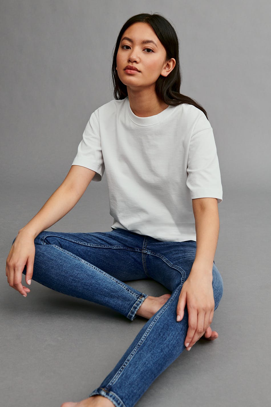Mid waist skinny jeans
