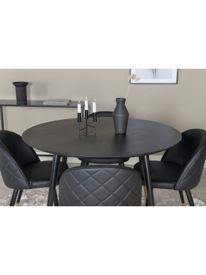 ebuy24 Essgruppe Dipp 34 Schwarz 115 x 115 cm günstig kaufen onesize