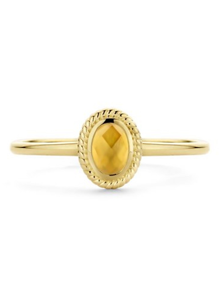 Anel Blush em ouro amarelo 14 quilates com citrino 1239YMC