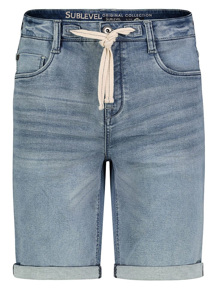 Authentic Style Jeans-Bermudas in Hellblau günstig kaufen