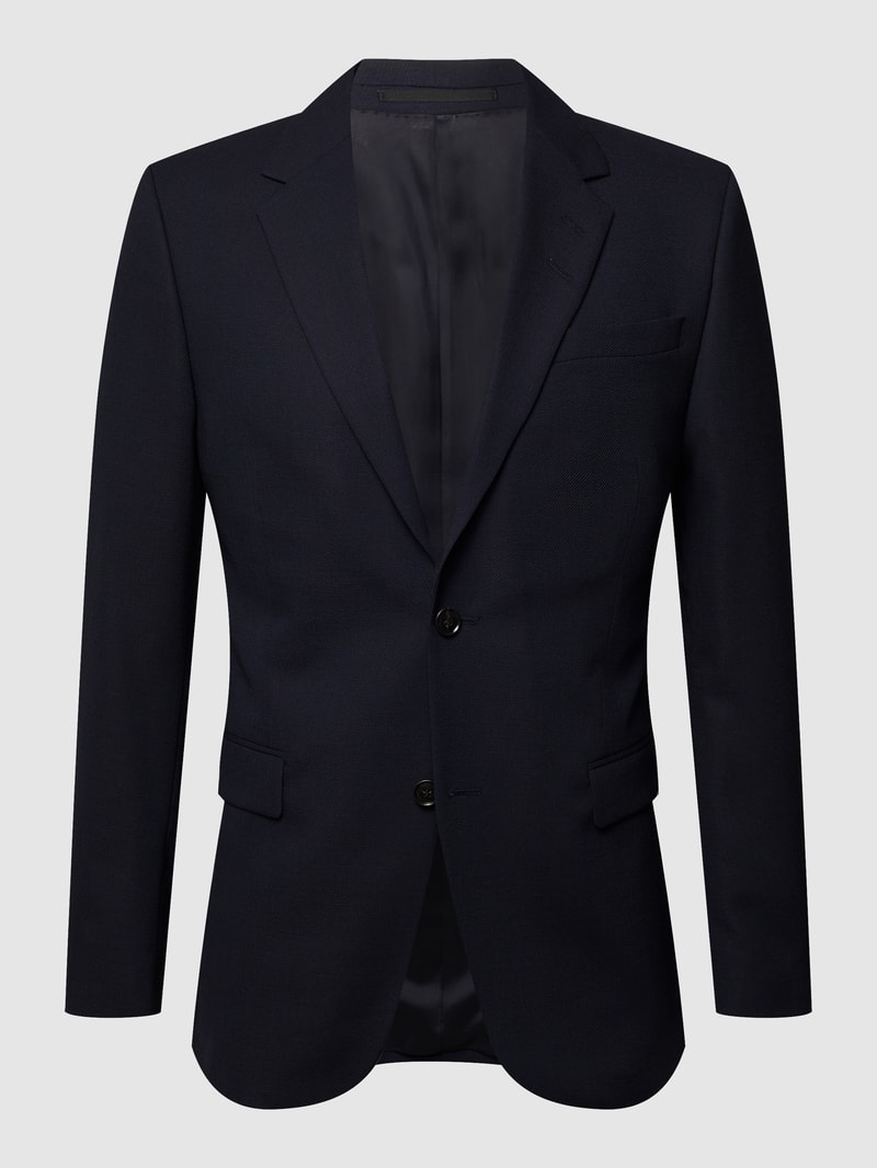 Regular Fit 2-Knopf-Sakko 'Traveler' mit Stretch-Anteil Modell 'Jarl' in marineblau