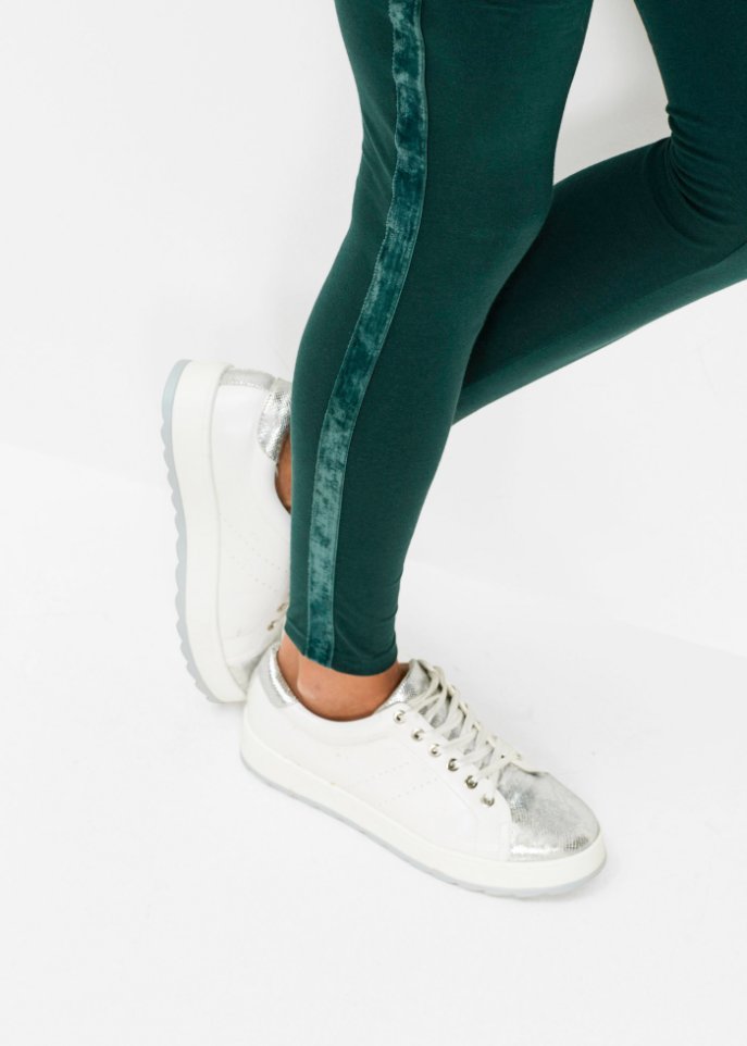 Leggings mit Samtstreifen
