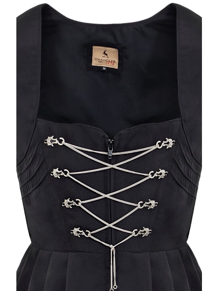 Gwandler Dirndl HANNA in schwarz günstig kaufen
