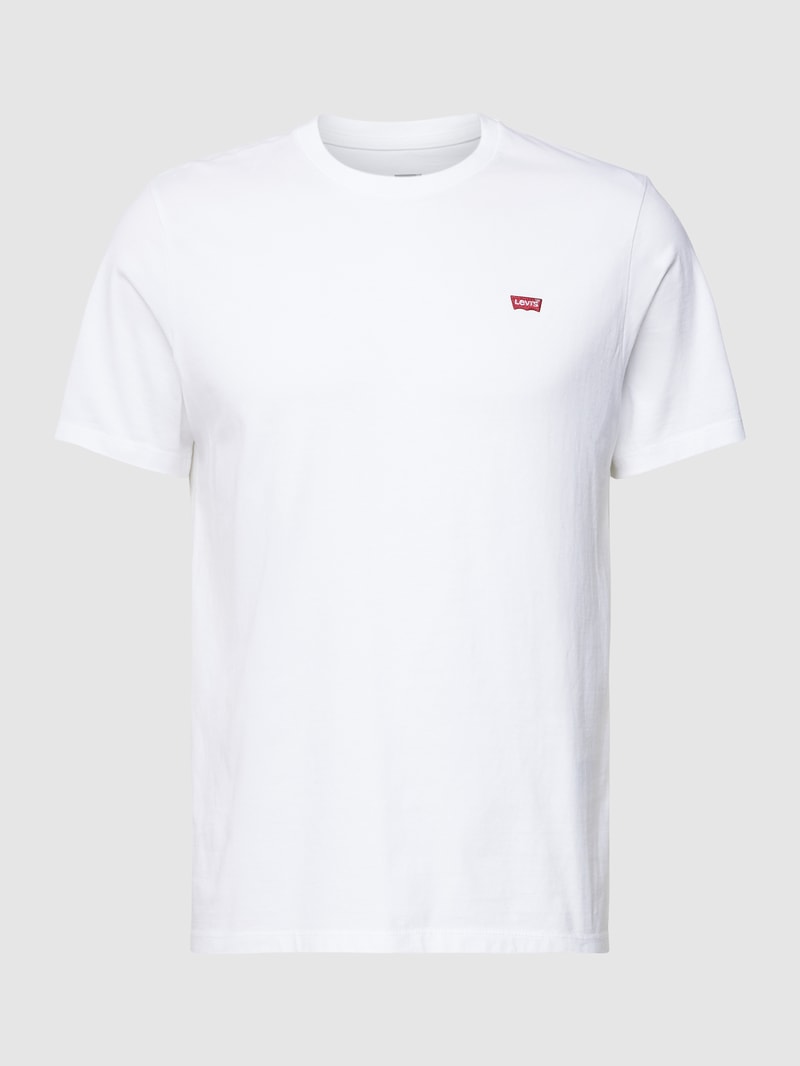 T-Shirt mit Label-Patch Modell 'ORIGINAL' in weiß