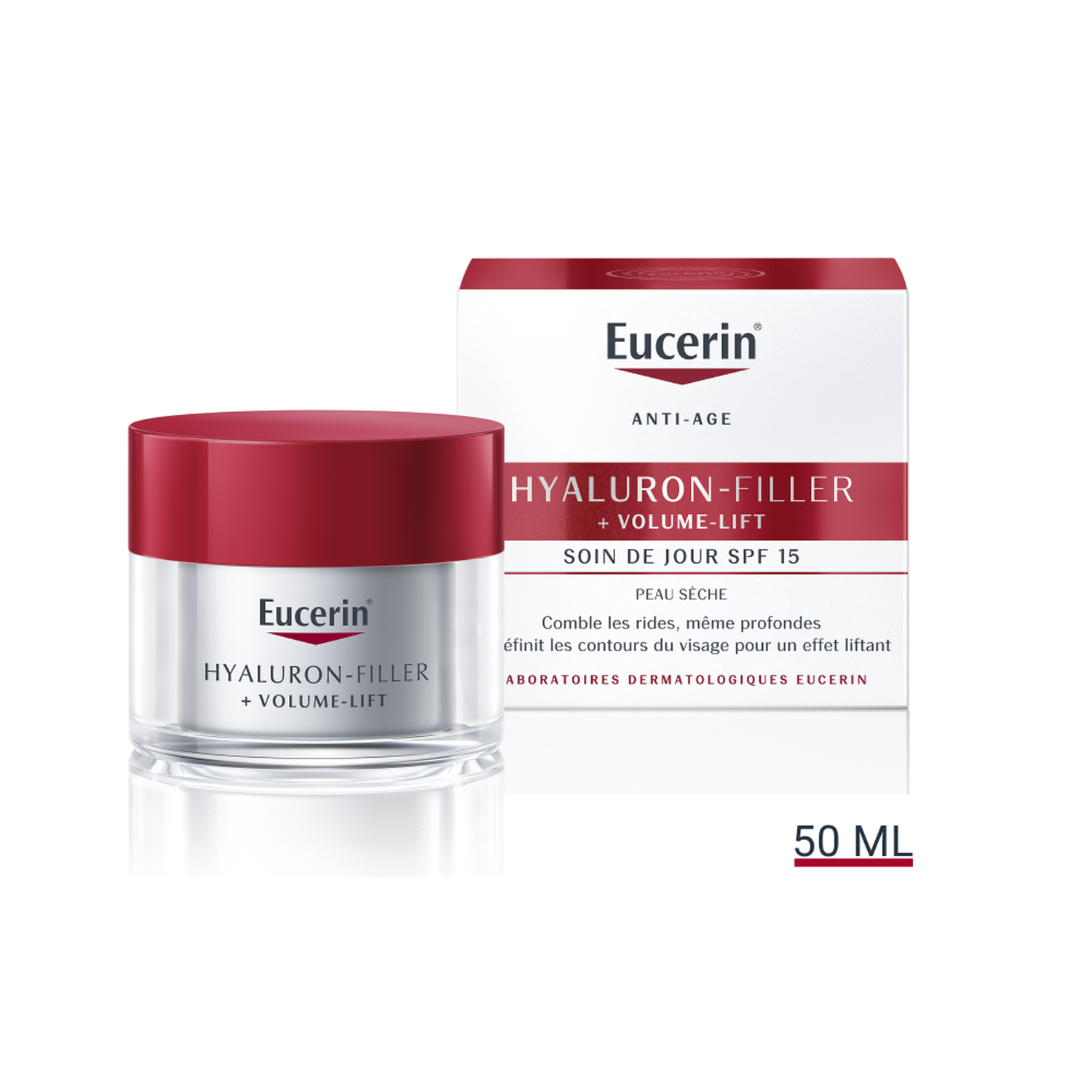Eucerin Hyaluron-Filler Volume-Lift SPF15 Soin de Jour Nourrissant et Volumisateur - Peaux Sèches