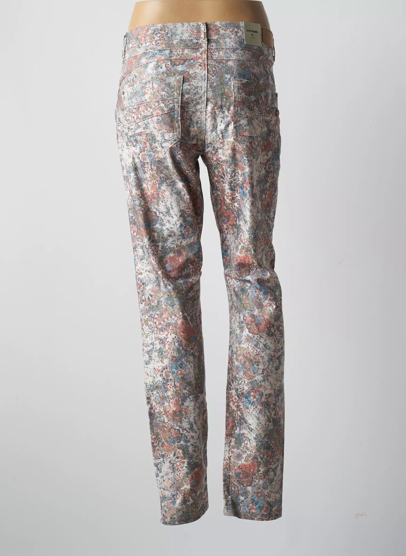 Cream Pantalons Slim Femme couleur beige