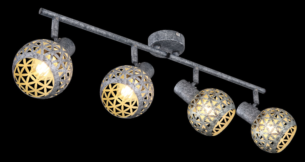 Globo Lighting - LELA - Strahler Metall grau, 4x E14