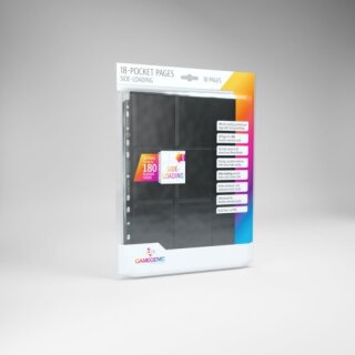 Gamegenic - 18-Pocket Sideloading Pages Black (10)