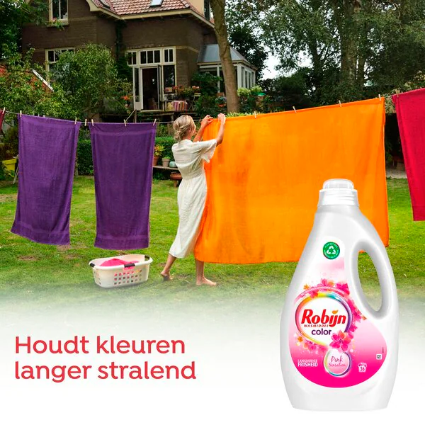 Robijn Color Pink Sensation Detersivo Liquido 1800ml, 36 lavaggi