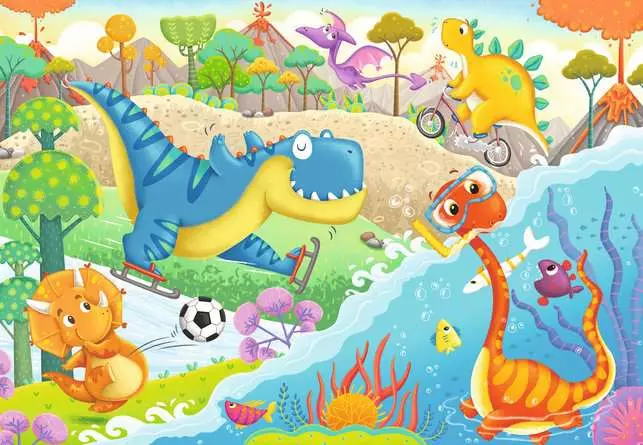 Kinderpuzzle ab 3 Jahren - Lieblingsdinos - 12 Teile
