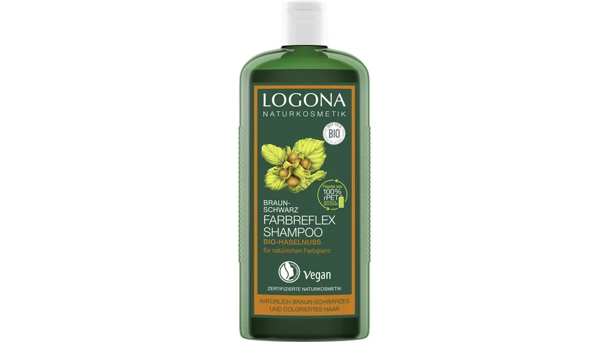 LOGONA Farbreflex Shampoo Braun-Schwarz Bio-Haselnuss 250 ml