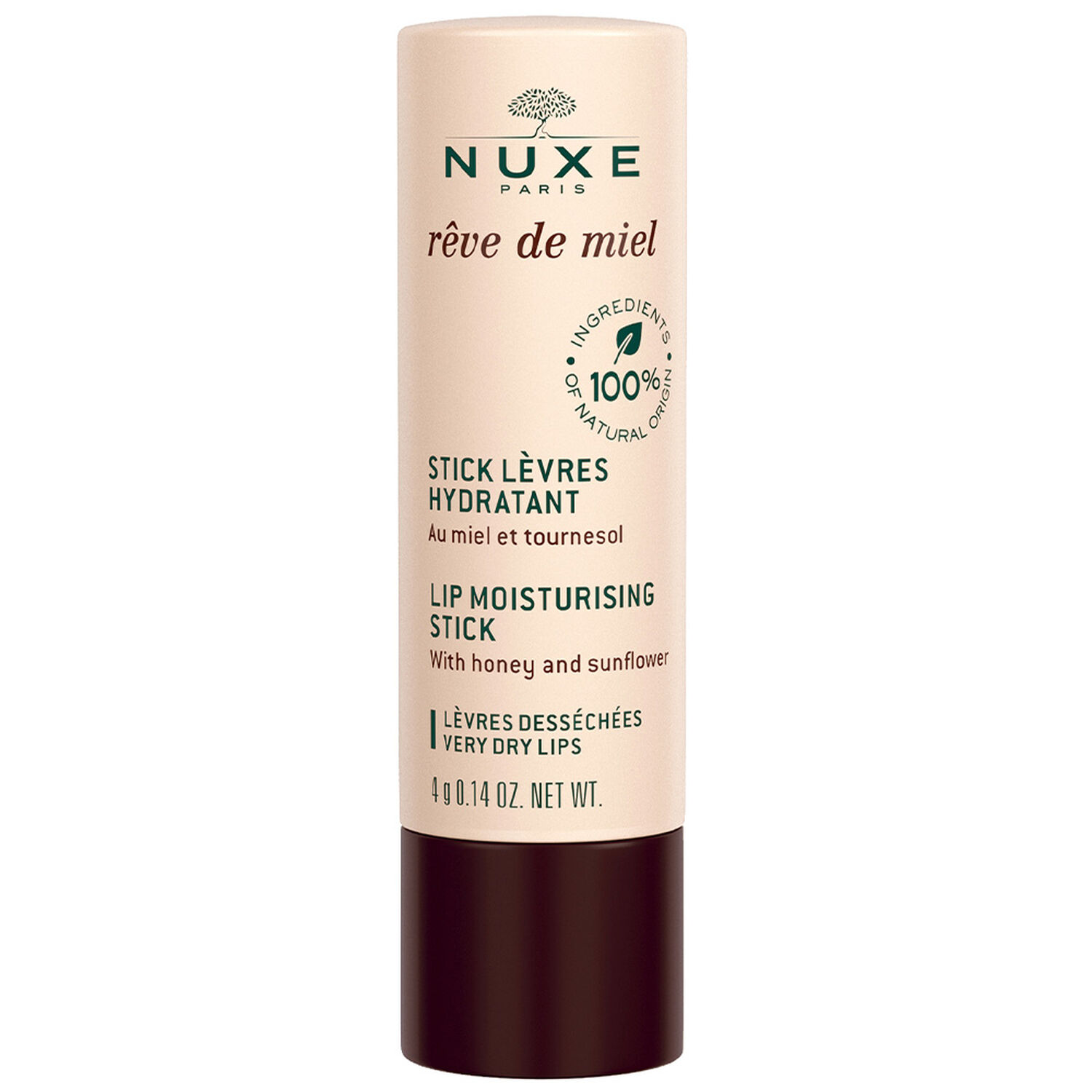 Nuxe Stick lèvres hydratant Rêve de Miel® - Lèvres desséchées ou abîmées - 4g