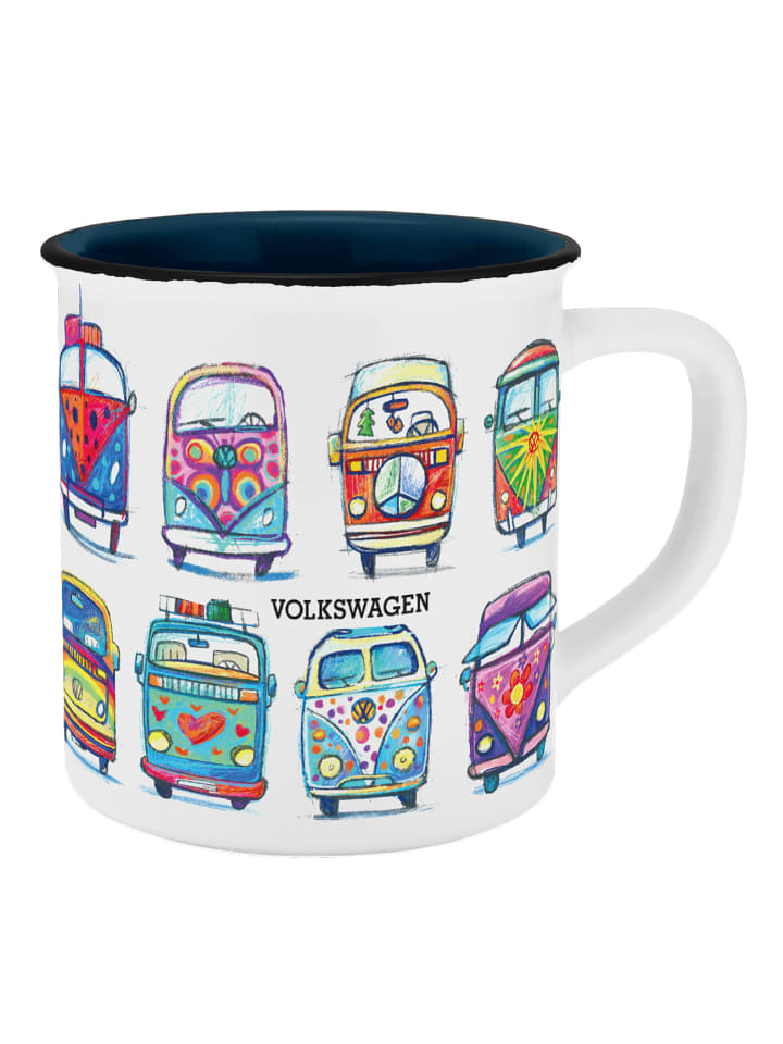 Geda Labels Tasse VW Sketch Emaille-Optik 400ml in Weiß - 400ml günstig kaufen onesize