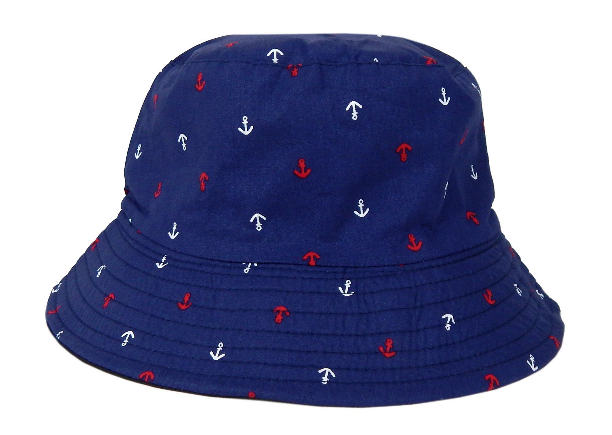 Ella Jonte Sonnenhut Bucket Hat Anker blau rot weiß maritimer Wendehut