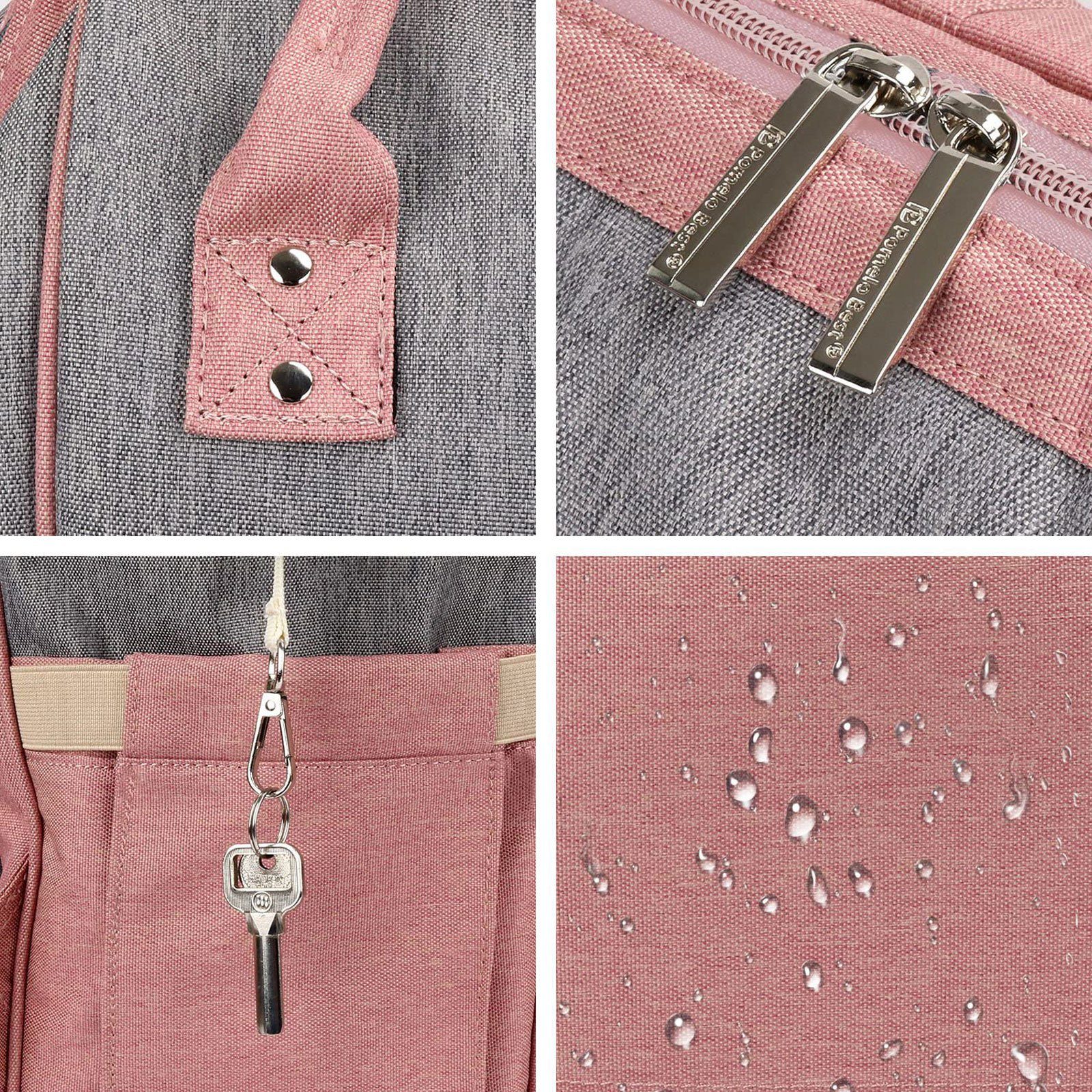 REDOM Wickelrucksack Wickeltasche Rucksack Baby Multifunktions-Babytaschen wasserabweisend (Windeln Babyflasche Milchfläsche Rucksack Tasche mit Flaschenhalter, Multifunktional, Babytasche, Wickelrucksack, für Mama und Papa unterwegs), mit tragbarer