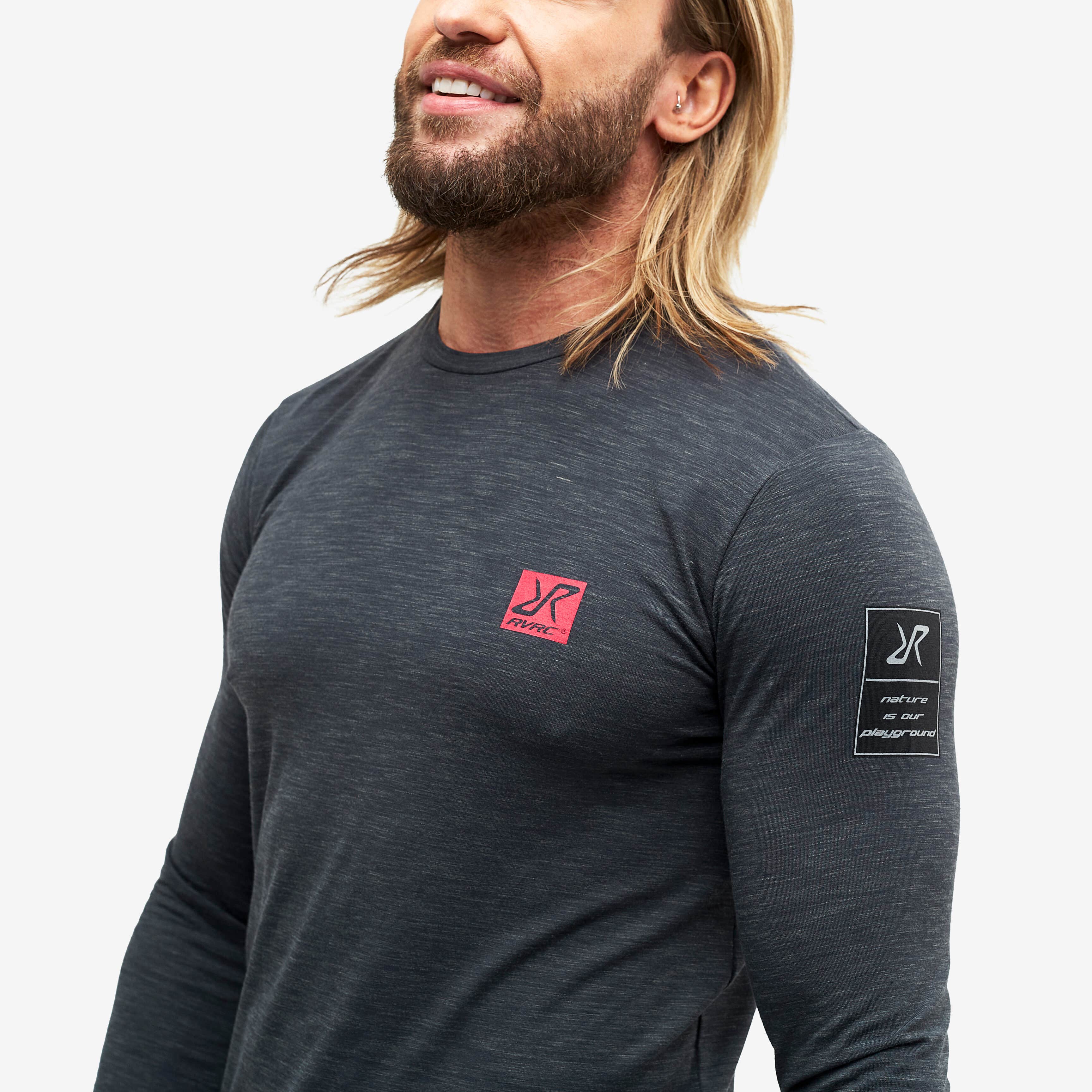 Adapt Long Sleeve Tee Homme Black Melange