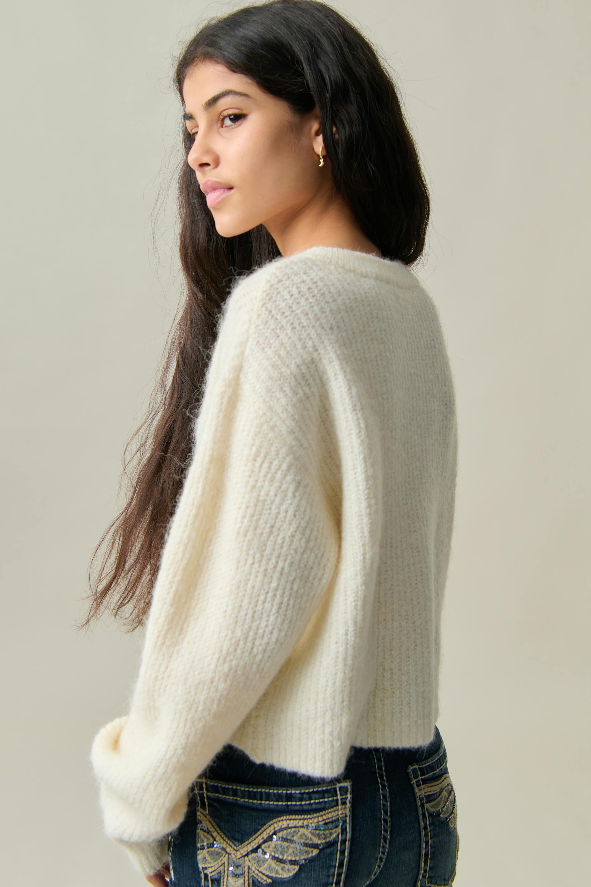 Y bow cardigan