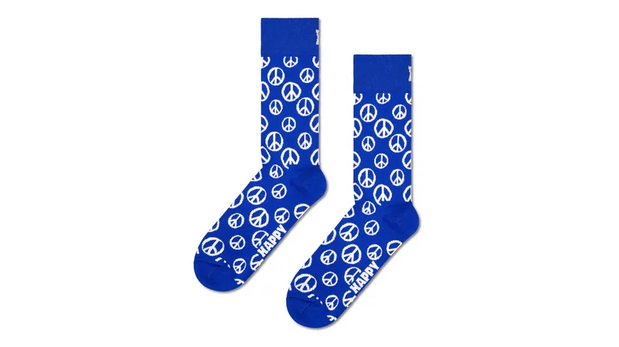 Happy Socks Unisex Socken Peace Blue