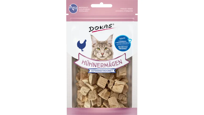 DOKAS Snack Hühnermägen gefriergetrocknet 12 g