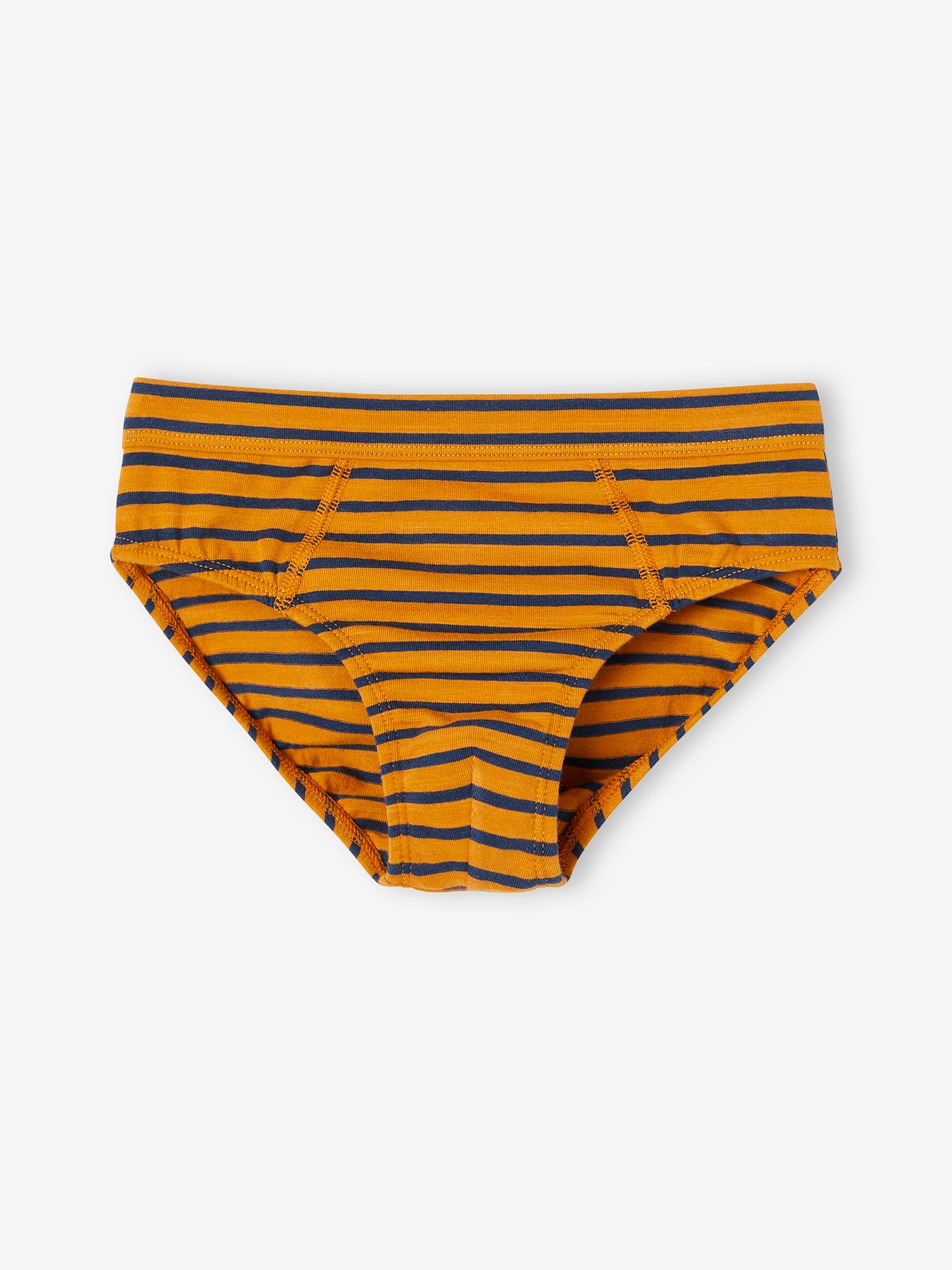 Vertbaudet 7er-Pack Jungen Slips mit Bio-Baumwolle, Wale - himmelblau