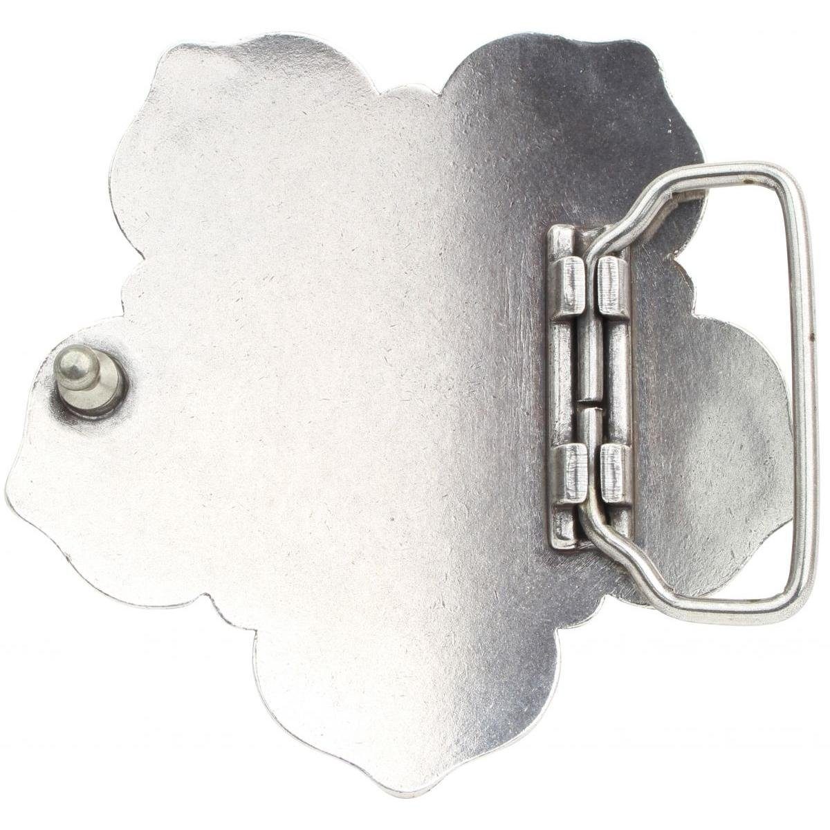 BELTINGER Gürtelschnalle Flower 4,0 cm - Buckle Wechselschließe Gürtelschließe 40mm - Gürtel bi