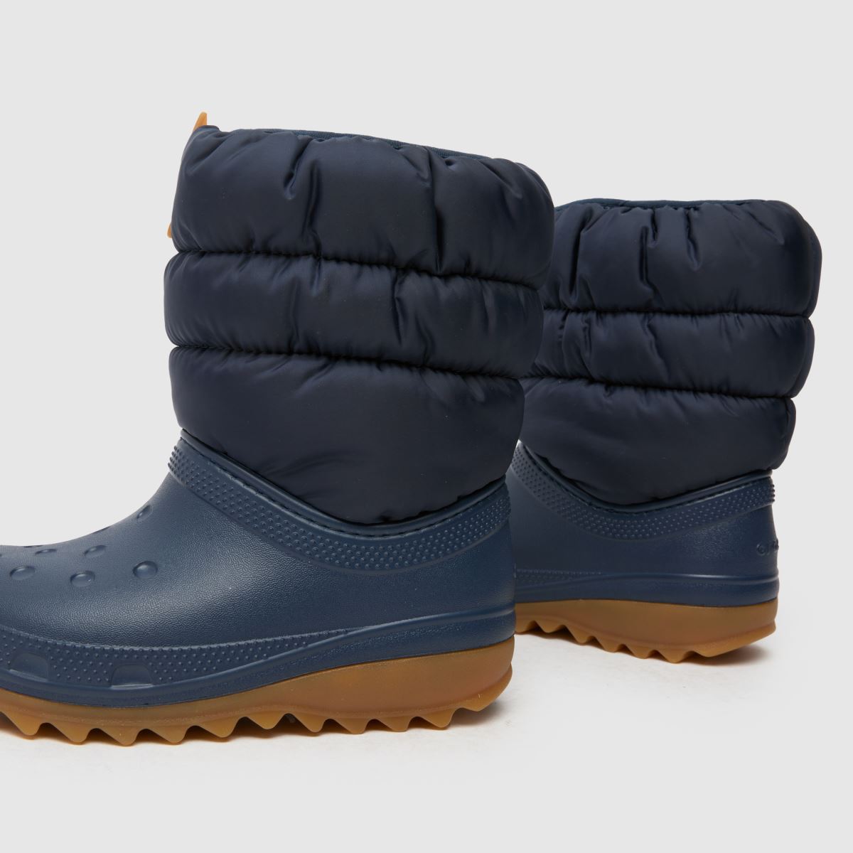 Crocs marinblå multi classic neo puff pojkar junior stövlar