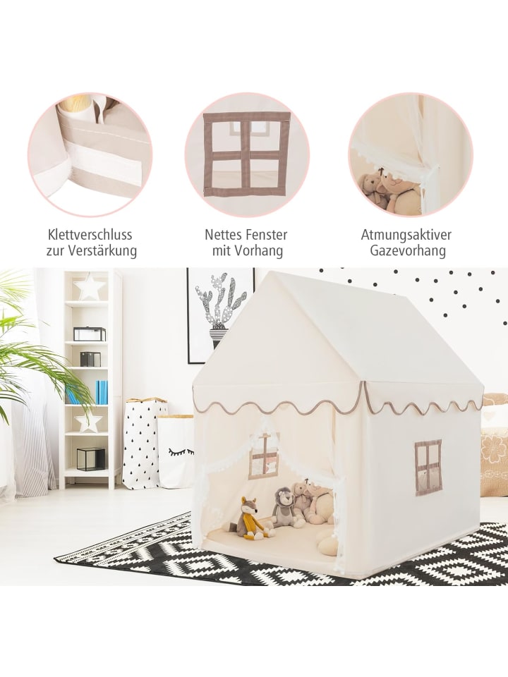 COSTWAY Spielhaus in Beige günstig kaufen 120 cm