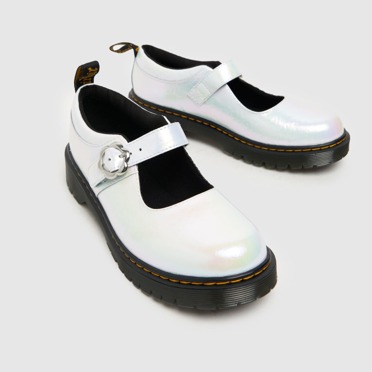Dr Martens vita Mary-Jane Bex flickor ungdomsskor