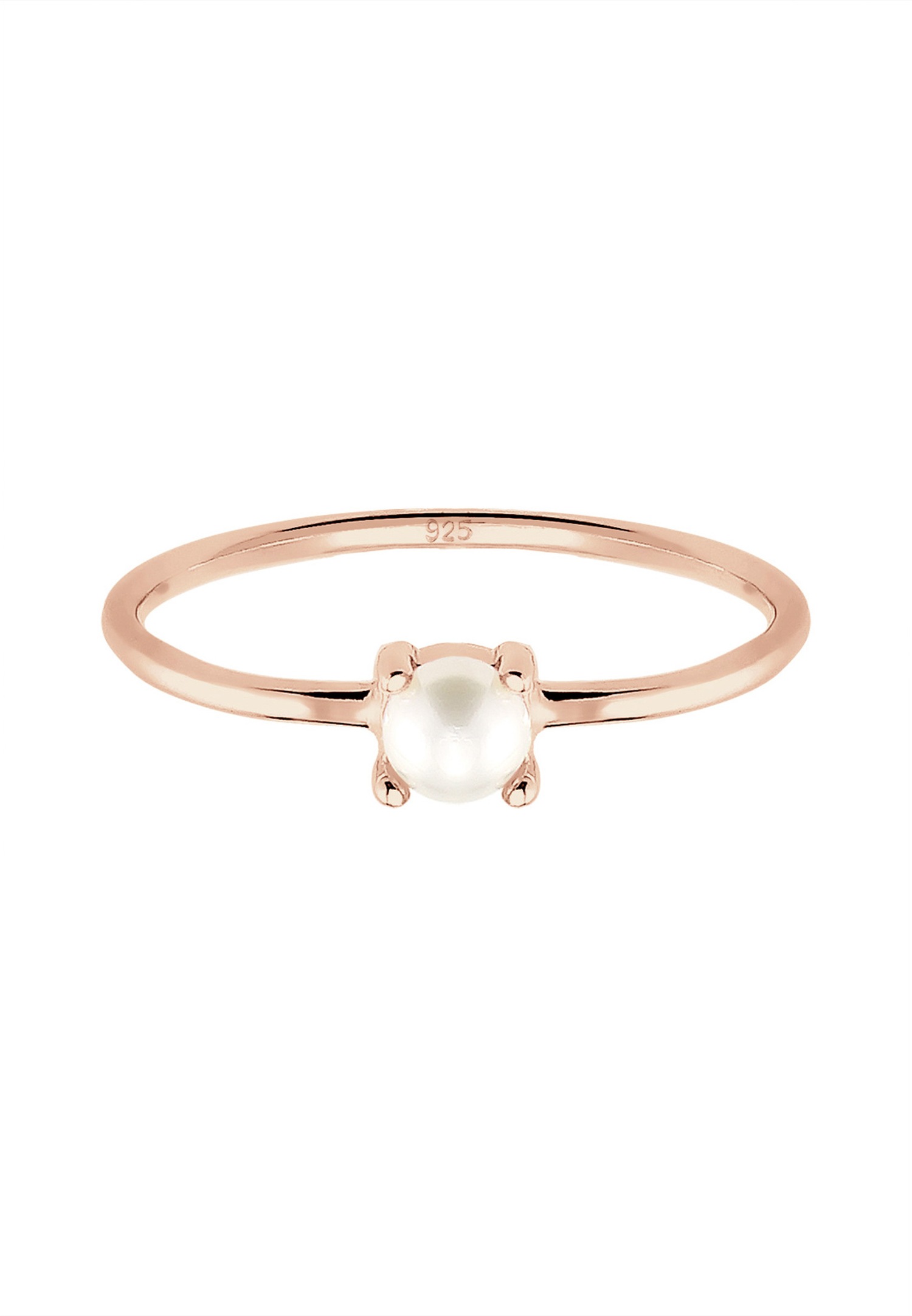 Anello solitario da donna Elli con perla coltivata d'acqua dolce in argento sterling 925