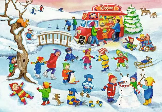Kinderpuzzle ab 4 Jahren - Freizeit am See - 24 Teile