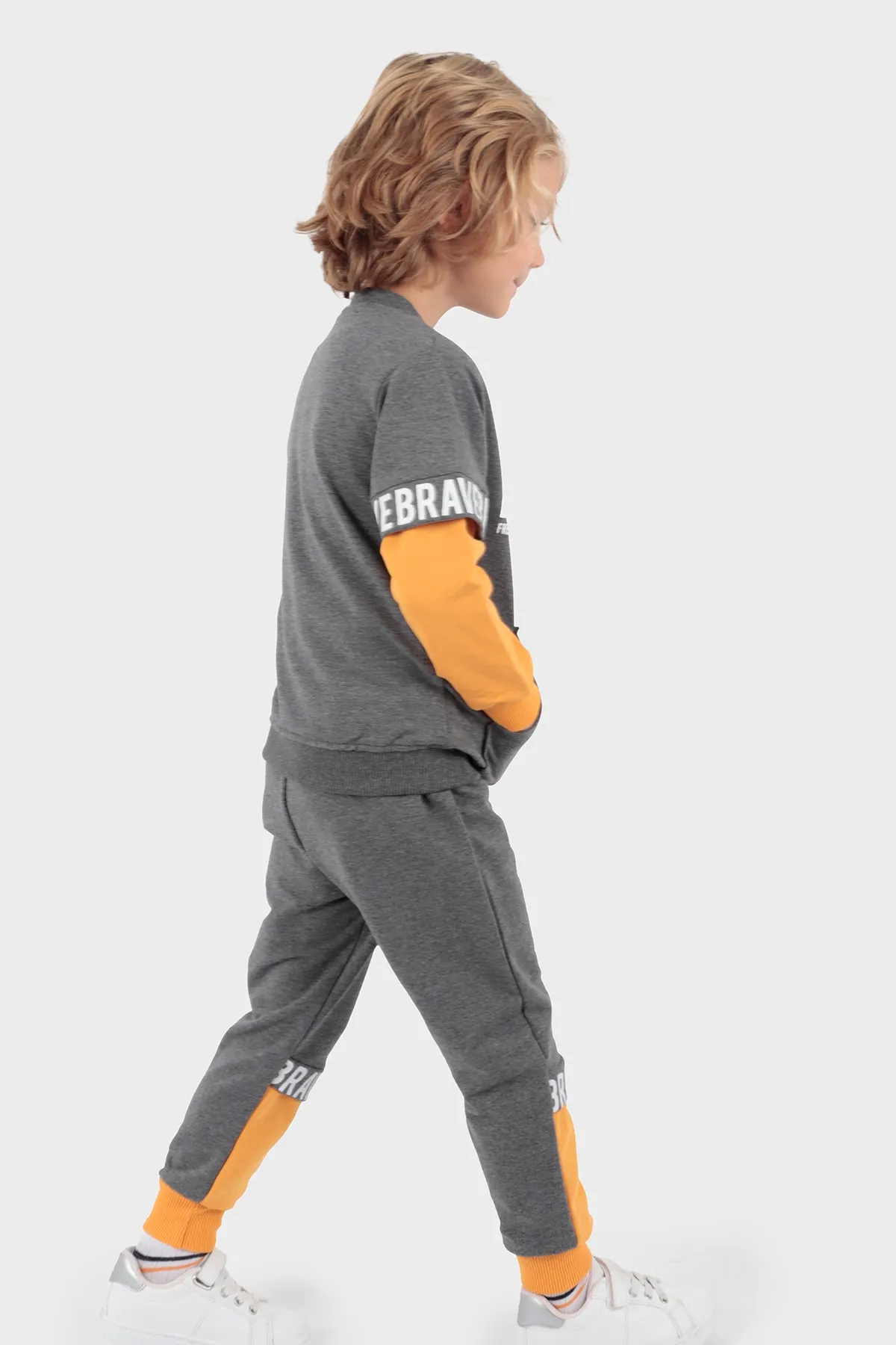 AHENGİM  Bedrucktes Brave-Trainingsanzug-Set für Jungen Ak2231