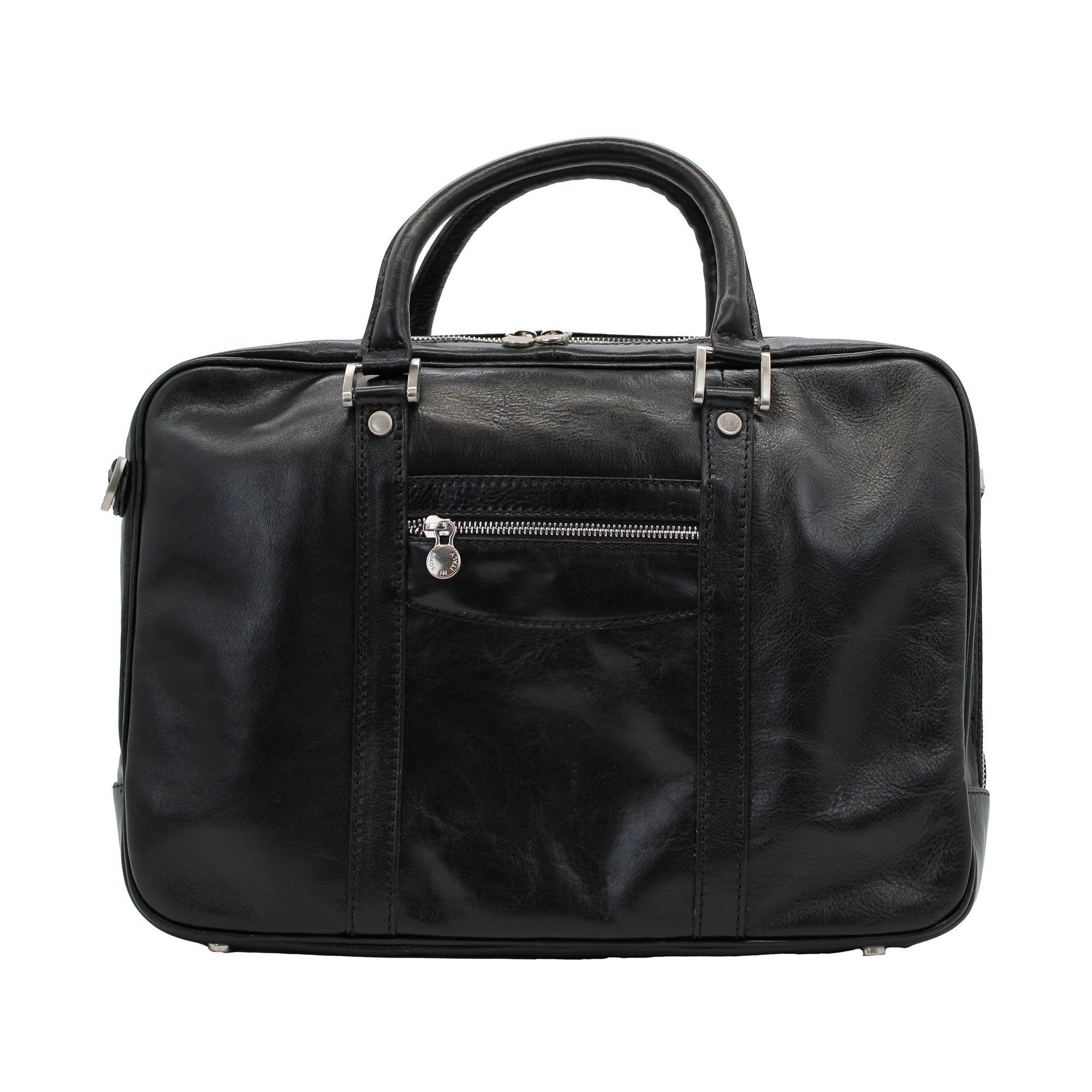 bupell Aktentasche FLAVIO Umhängetasche Messenger, aus pflanzlich gegerbtem Leder, Handmade in Italy