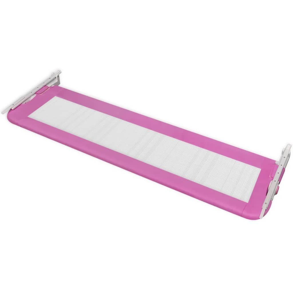 vidaXL Bettschutzgitter Bettschutzgitter Rausfallschutz Bettgitter Seitenschiene Rosa 150 x 42