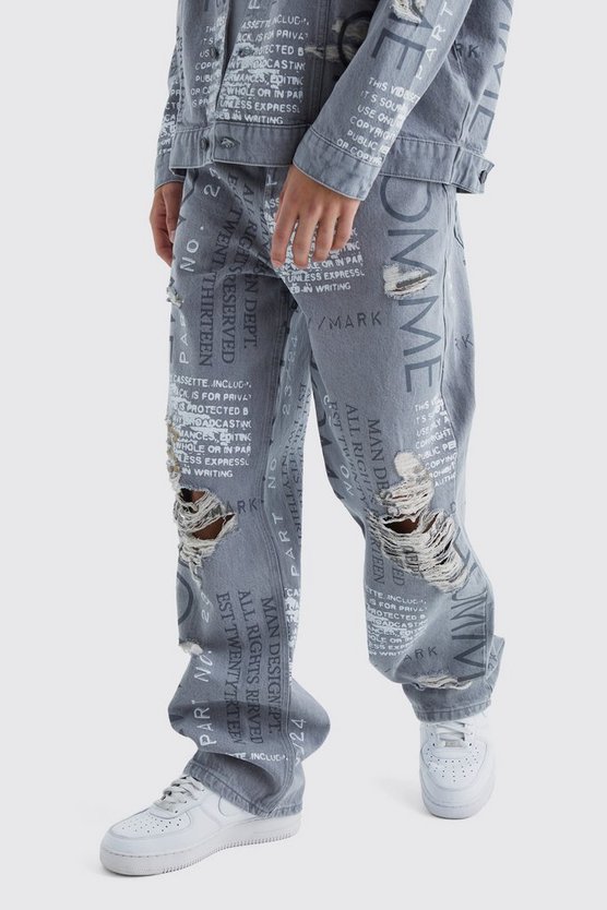 Lockere zerrissene Jeans
