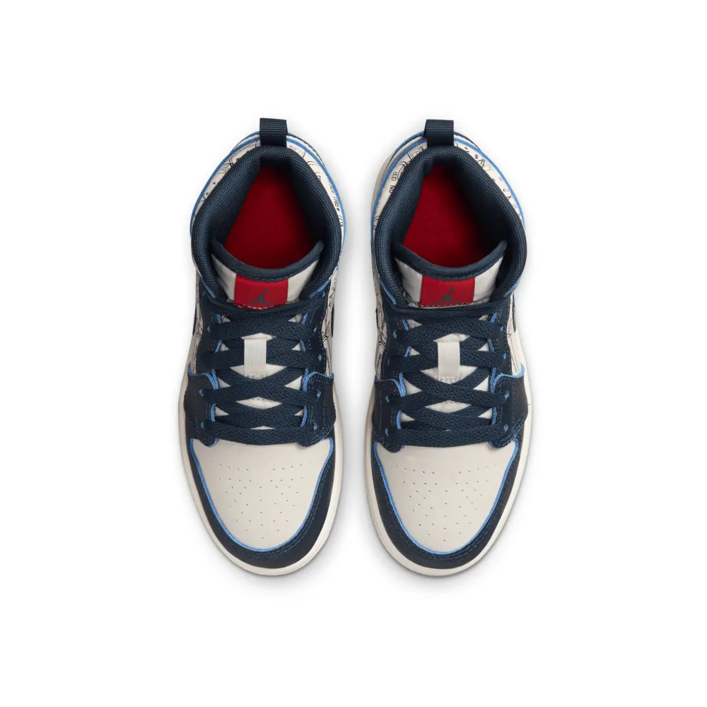 NIKE JORDAN 1 Mid SE PS FN1352-400 / blau