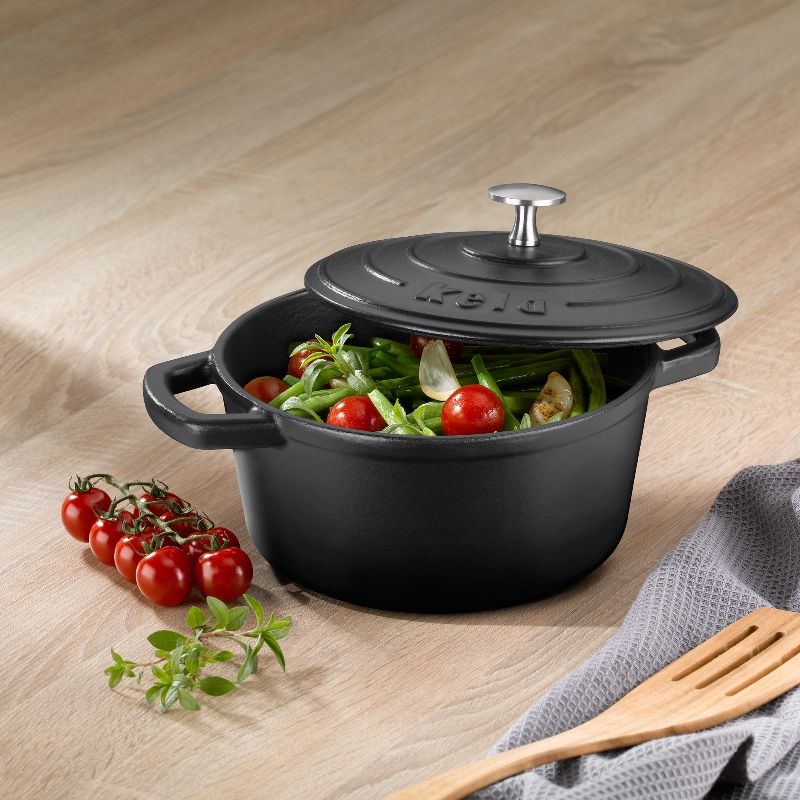 kela Gusseisen Bräter Calido Schwarz 2,5 L