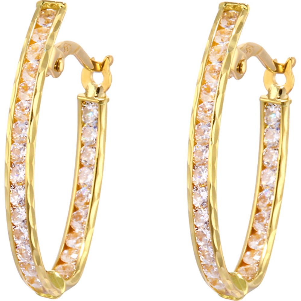 Valeria Créoles 375 Or jaune Boucles d'oreilles