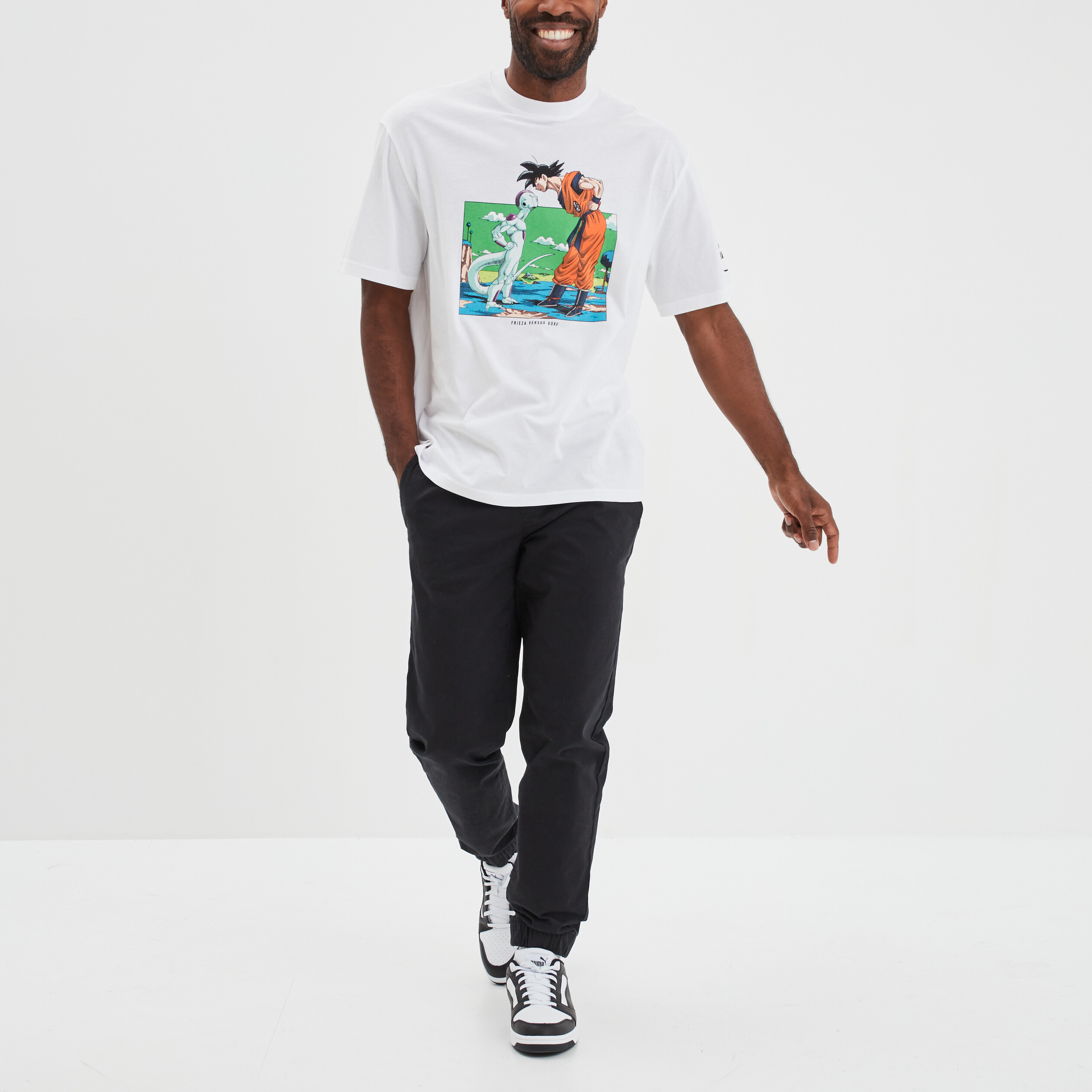 T-shirt manches courtes Dragon Ball Z blanc homme | La Halle