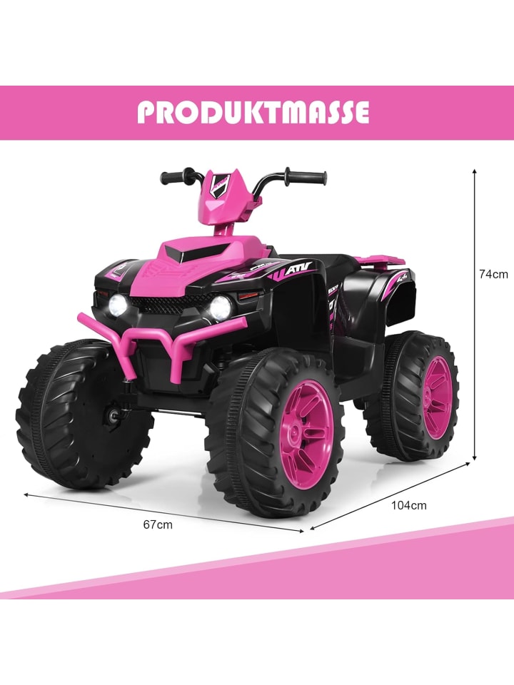 COSTWAY 12V Elektro Quad ab 3 Jahren in Rosa günstig kaufen 105 cm