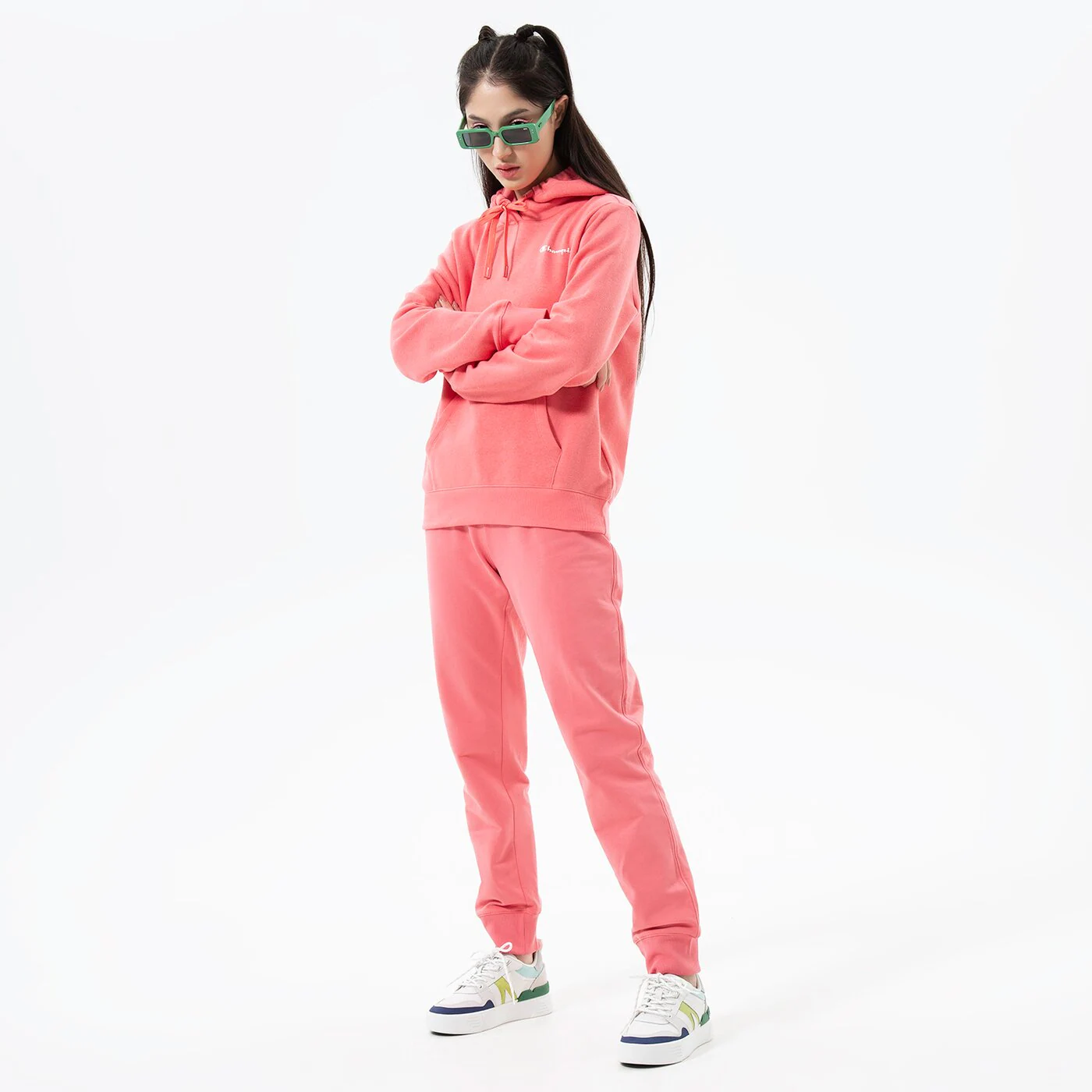CHAMPION HOODIE HOODED SWEATSHIRT Rosa