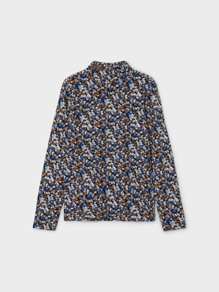 name it Dünnes Langarm Shirt Jersey Blumen Top Oberteil NKFOLIBER in Braun günstig kaufen