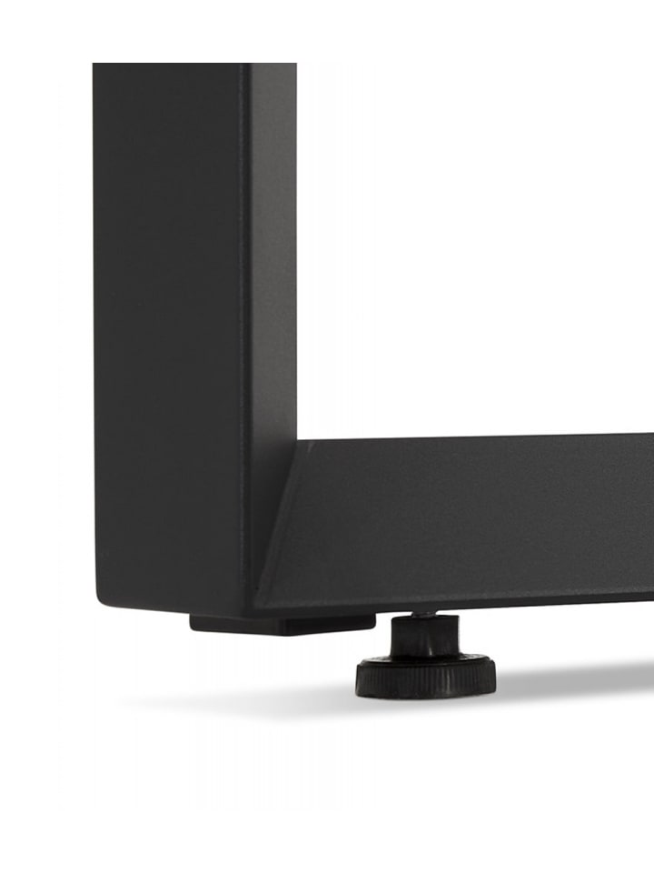 KADIMA DESIGN Bürotisch mit Walnussplatte aus Holz und Metall | Modern in Braun-Schwarz günstig kaufen